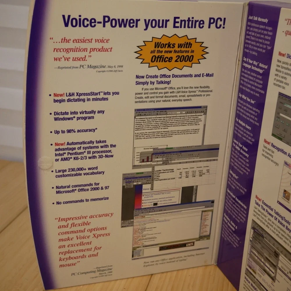 NOS VoiceXpress Professional Version 4 - Lernout + Hauspie‎ for Windows 1999 CD